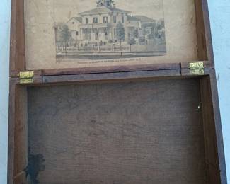 Antique Box with Scene on inside