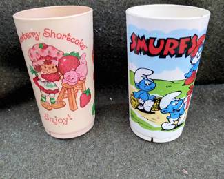Strawberry Shortcake and Smurfs Cups