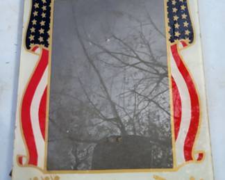 Patriotic WWII Glass Picture Frame