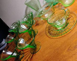 uranium glass under normal lighting