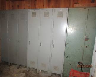 Lockers and cabinet