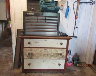 Dresser and tool chest top section