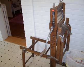 OLD WOODEN WRINGER STAND