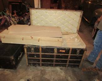 Old trunk with tray inserts