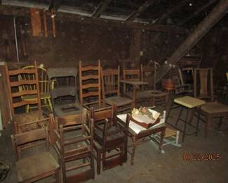 more chairs (the child chairs go to the desk)