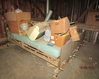 antique hospital beds and misc