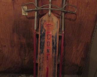 Antique metal runner sled