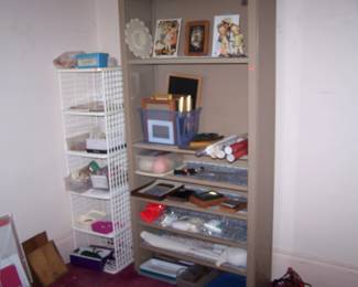 METAL SHELVES, FRAMES & MISC.