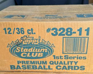 1991 Topps Stadium Club Baseball Series 1 Case (12 boxes) Factory Sealed