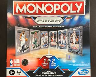 2022-23 Prizm Monopoly Factory Sealed Board Game w/ Trading Cards