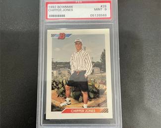 1992 Bowman #28 Chipper Jones Rookie PSA 9