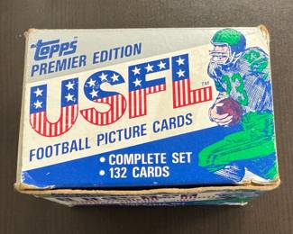 1984 USFL Near Complete Set In Original Box w/ Jim Kelly Rookie HOF