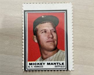 1962 Topps Mickey Mantle Stamp Rare