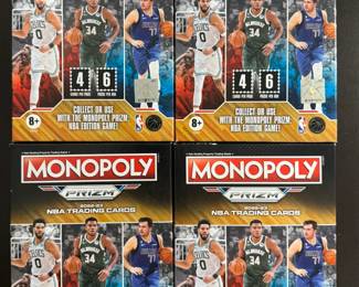 LOT OF (4) 2022-23 Prizm Monopoly Basketball Factory Sealed Blaster Box