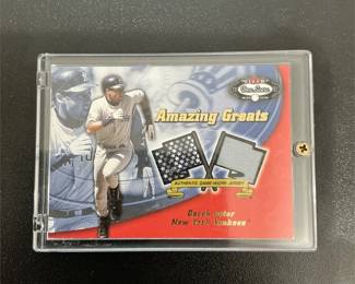 2002 Fleer Box Score Amazing Greats Derek Jeter Game Worn Jersey Card