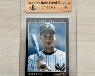 1993 Pinnacle #457 Derek Jeter Rookie Beckett Raw Grade 8