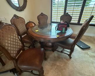 Mahogany Dining Room Table $200, Chairs $50/each 6 available