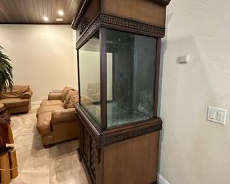 130 gallon Mahogany Aquarium with cabinet $500 45-1/4" wide, 28-1/2"deep, 82-1/2" tall. Has pump and lights