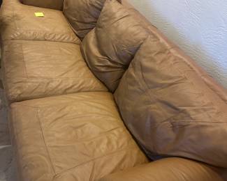 Leather Couch $200 .....matching loveseat $100