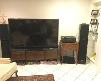 Granite top Drawers, Aquos 63”TV