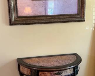Accent Table with Small Drawer And Kirklands Home Hanging Picture