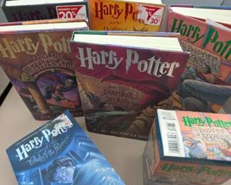 004 Harry Potter Books5 Hardbacks, 1 Paperback, Set Of Cassettes