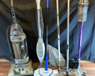Dust Mops, Shark Floor Steamer, Dyson V11 Animal, Hoover Self propelled Wind Tunnel And Accessories