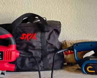 Power Tool Duo Ryobi Belt Sander Skil Orbital Jigsaw 