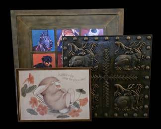 Vibrant Wall Art Collection Puppies and Bunnies 