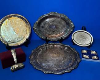 Assorted Vintage Silverplate Serving Pieces and Collectibles
