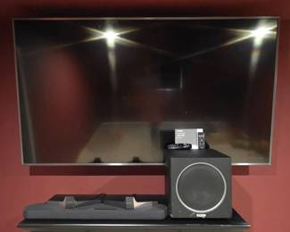 Massive Home Theater Bundle 86inch LG 4K Smart TV, Polk Audio Subwoofer,  Yamaha Soundbar