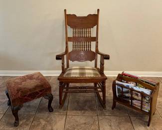 Antique MCM Rocker Set For That Cozy Reading Nook