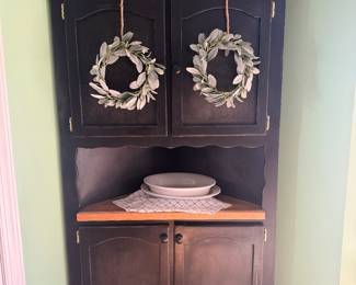 Hand made Amish corner cabinet
