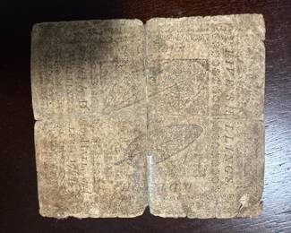 Colonial Pennsylvania Rag Paper Money Printed by David Hall (March 1769)