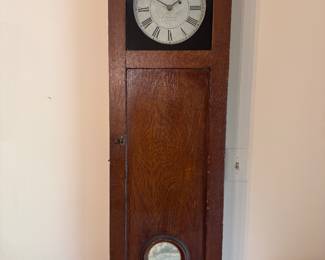 Antique E. Howard & Co. Watchman's Regulator Wall Clock (15"W x 49"H x 6"D)