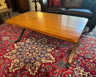 Salvaged Wood / Metal Base Coffee Table - Made in Malaysia (Dimensions TBD)