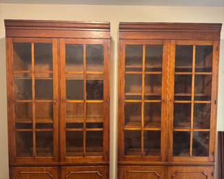 Stickley 4 Door Display Cabinet / Bookshelf (39"W x 19"D x 84"H / 2 Available)