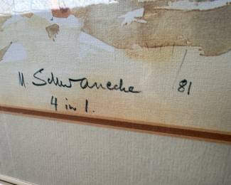 Framed Print "Quadriptych of the Namib Desert" by Ulrich Schwaneke (Total - 69"W x 29"H)