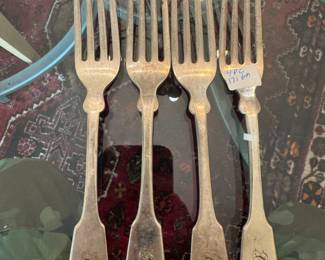 Coins Silver Forks (4pc-171gm)