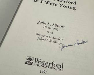 "When Waterford & I Were Young" Autographed by John Souders