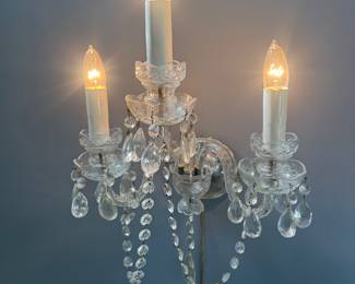 Crystal Plug-in Wall Sconces (2 Available)