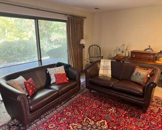 Matching Leather Loveseats (66"W x 38"D x 30" Back Height / 2 Available)