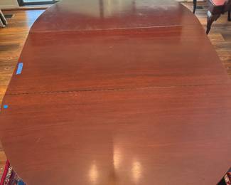 Antique Oval Drop Leaf Dining Table (48"W x 71"L x 28"H)