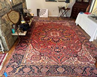Hand-Knotted Persian Heriz Wool Rug (161"L x 113"W)