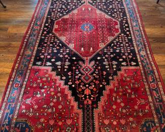 Handwoven Persian Hamedan Wool Rug (142"L x 71")