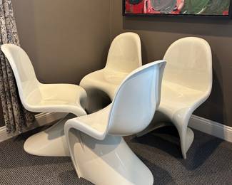 Vintage Verner panton style “S” chairs, set of 4
