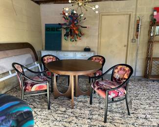 Professionally restored Broyhill Brasilia table with Larsen chairs