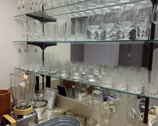 Bar glasses and other supplies
