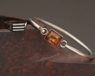 Sterling Bracelet with Ring, 9.31g