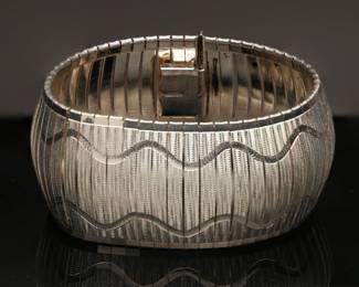 Sterling Silver Italian Bracelet, 40.43G